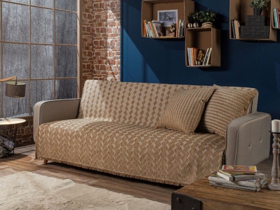 Ριχτάρι Manhattan 02 Beige Teoran Διθέσιο 180x250cm Ακρυλικό-Πολυέστερ