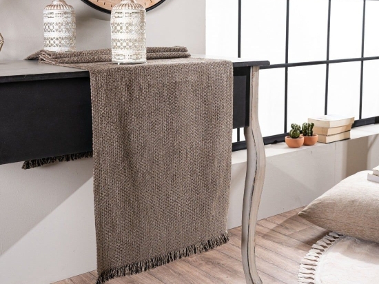 Τραβέρσα Utah 03 Brown Teoran 45X180 Ακρυλικό-Πολυέστερ
