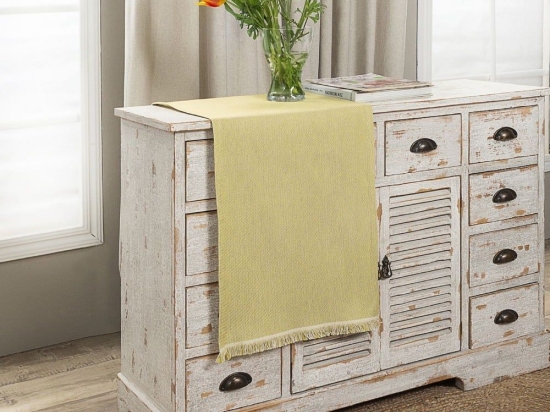 Τραβέρσα Donatella 08 Lime Teoran 45X180 Βαμβάκι-Πολυέστερ