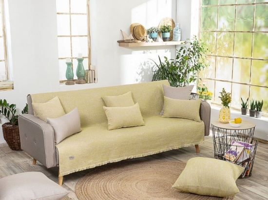 Ριχτάρι Avellino 08 Lime Teoran Πολυθρόνα 180x150cm Βαμβάκι-Πολυέστερ