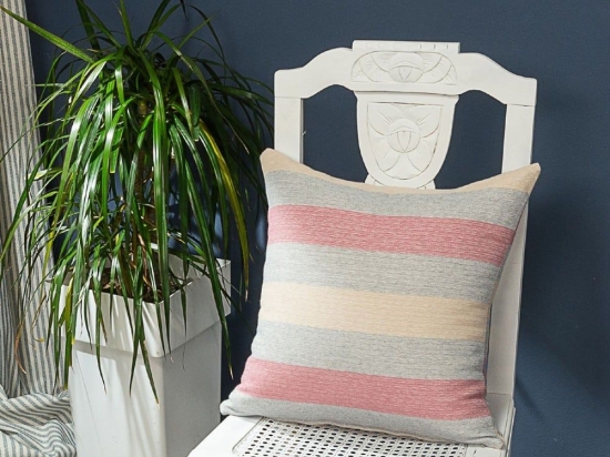 Μαξιλαροθήκη Διακοσμητική Lazio 06 Pink Teoran 43X43 Βαμβάκι-Πολυέστερ