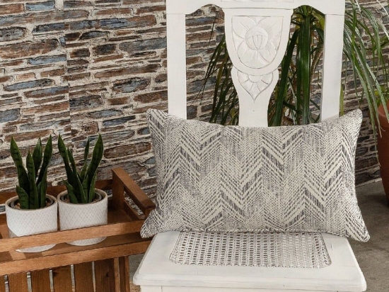 Μαξιλαροθήκη Διακοσμητική Siena 04 Grey Teoran 30X50 Βαμβάκι-Πολυέστερ