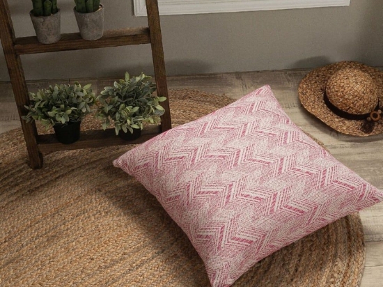 Μαξιλαροθήκη Διακοσμητική Δαπέδου Siena 06 Pink Teoran 65Χ65 Βαμβάκι-Πολυέστερ