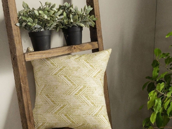 Μαξιλάρι Διακοσμητικό (Με Γέμιση) Siena 08 Lime Teoran 43X43 Βαμβάκι-Πολυέστερ