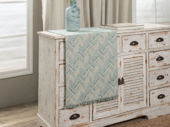 Τραβέρσα Siena 05 Blue Teoran 45X180 Βαμβάκι-Πολυέστερ
