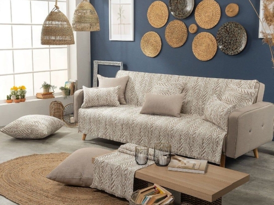 Ριχτάρι Vicenza 02 Beige Teoran Πολυθρόνα 180x150cm Βαμβάκι-Πολυέστερ