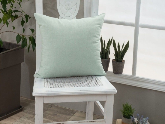 Μαξιλάρι Διακοσμητικό (Με Γέμιση) Aragona 16 Mint Teoran 45X45 Βαμβάκι-Πολυέστερ