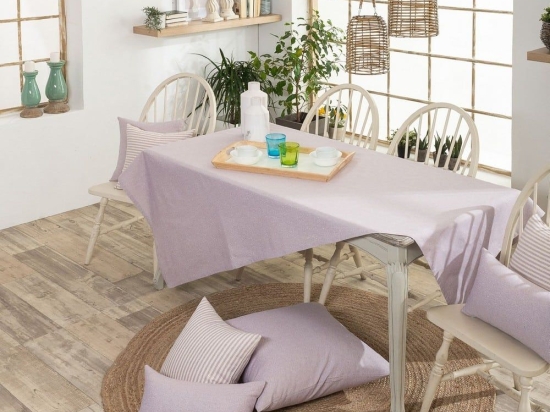 Τραπεζομάντηλο Aragona 07 Lila Teoran 135X135cm Βαμβάκι-Πολυέστερ