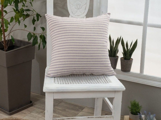 Μαξιλαροθήκη Διακοσμητική Guensa 07 Lila Teoran 45X45 Βαμβάκι-Πολυέστερ