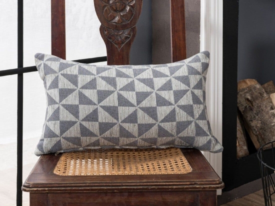 Μαξιλάρι Διακοσμητικό (Με Γέμιση) Columbia 04 Grey Teoran 30X50 Ακρυλικό,Βαμβάκι, Polyester