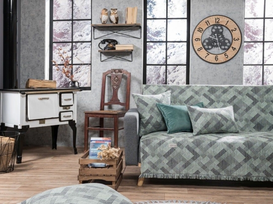 Μαξιλαροθήκη Διακοσμητική Bronx 13 Mint Teoran 65Χ65 Ακρυλικό,Βαμβάκι, Polyester