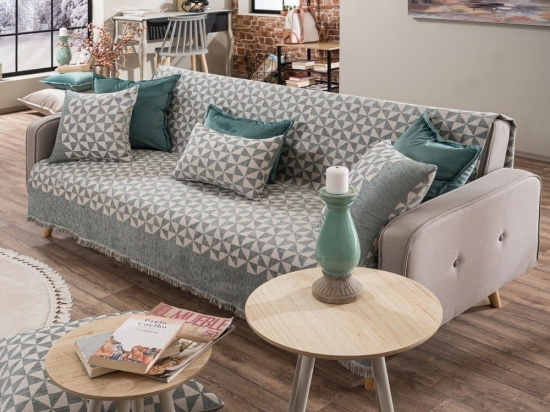 Ριχτάρι Columbia 04 Grey Teoran Πολυθρόνα 180x150cm Ακρυλικό,Βαμβάκι, Polyester