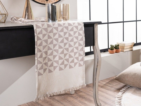 Τραβέρσα Columbia 01 Ecru Teoran 45X180 Ακρυλικό,Βαμβάκι, Polyester