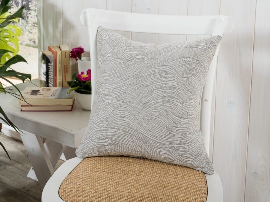 Μαξιλάρι Διακοσμητικό (Με Γέμιση) Bivona 04 Grey Teoran 43X43 Βαμβάκι-Πολυέστερ