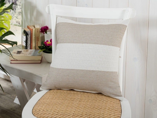 Μαξιλάρι Διακοσμητικό (Με Γέμιση) Gella 02 Beige Teoran 43X43 Βαμβάκι-Πολυέστερ