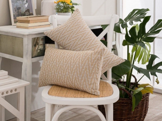Μαξιλάρι Διακοσμητικό (Με Γέμιση) Giardino 14 Yellow Teoran 30X50 Βαμβάκι-Πολυέστερ