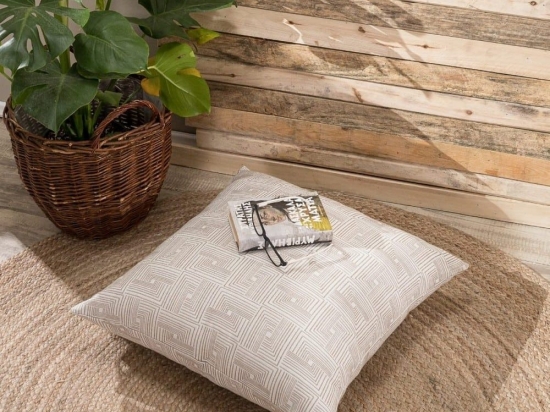 Μαξιλαροθήκη Διακοσμητική Messina 02 Beige Teoran 65Χ65 Βαμβάκι-Πολυέστερ
