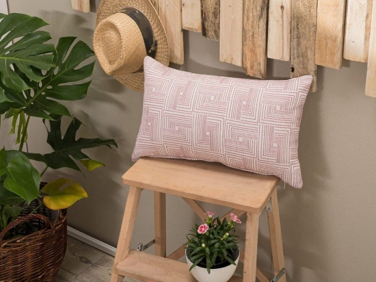 Μαξιλαροθήκη Διακοσμητική Messina 06 Pink Teoran 30X50 Βαμβάκι-Πολυέστερ