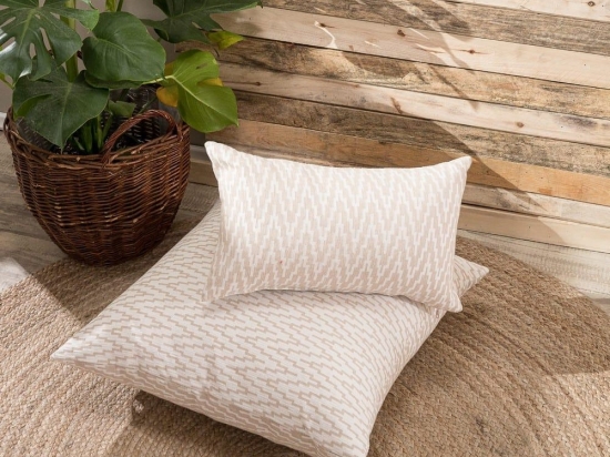 Μαξιλαροθήκη Διακοσμητική Giardino 01 Ecru Teoran 65Χ65 Βαμβάκι-Πολυέστερ