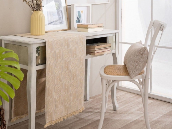 Τραβέρσα Messina 14 Yellow Teoran 45X180 Βαμβάκι-Πολυέστερ