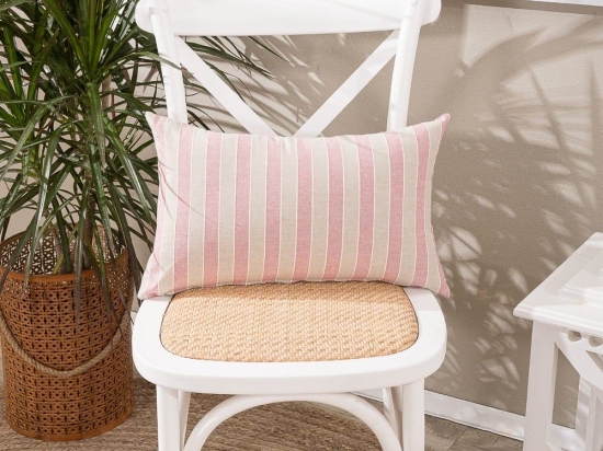Μαξιλαροθήκη Διακοσμητική Prado 06 Pink Teoran 30X50 Βαμβάκι-Πολυέστερ