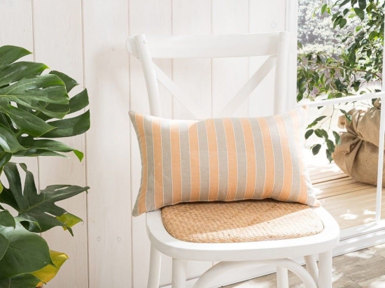 Μαξιλαροθήκη Διακοσμητική Prado 14 Peach Teoran 30X50 Βαμβάκι-Πολυέστερ