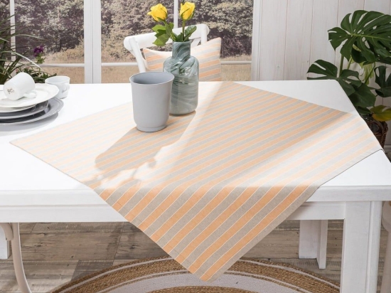 Τραπεζομάντηλο Prado 14 Peach Teoran 135X135cm Βαμβάκι-Πολυέστερ