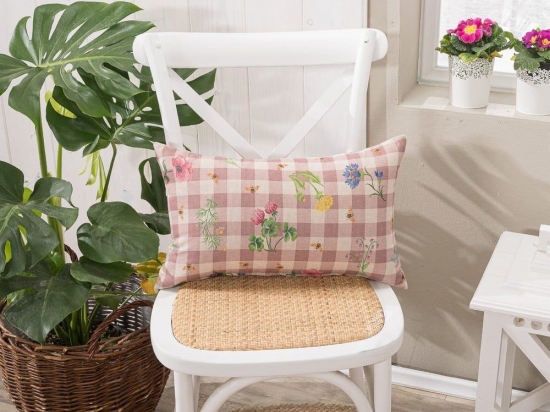 Μαξιλαροθήκη Διακοσμητική Parrillia 06 Pink Teoran 30X50 Βαμβάκι-Πολυέστερ