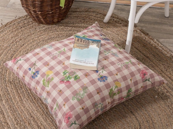 Μαξιλαροθήκη Διακοσμητική Parrillia 06 Pink Teoran 65Χ65 Βαμβάκι-Πολυέστερ