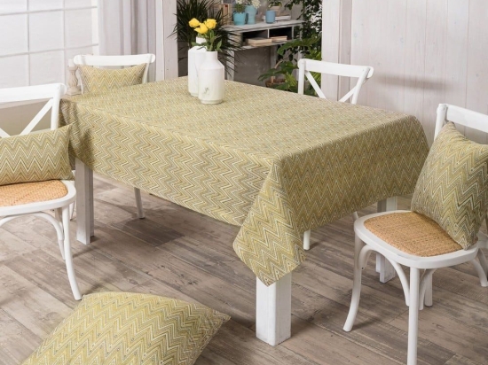 Τραπεζομάντηλο Rota 08 Lime Teoran 135X220 Ακρυλικό,Βαμβάκι, Polyester