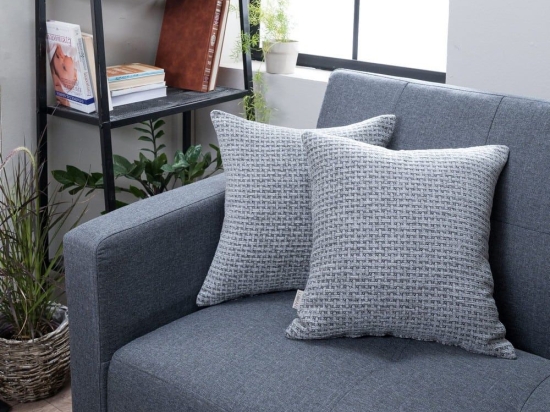Μαξιλαροθήκη Διακοσμητική Brooklin 11 Grey Teoran 43X43 Ακρυλικό,Βαμβάκι, Polyester