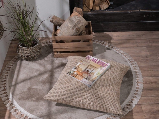 Μαξιλαροθήκη Διακοσμητική Δαπέδου Brooklin 14 Beige Teoran 65Χ65 Ακρυλικό,Βαμβάκι, Polyester