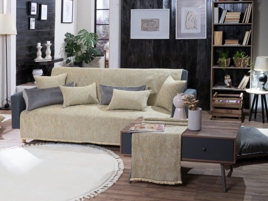 Ριχτάρι Brooklin 17 Yellow Teoran Πολυθρόνα Ακρυλικό,Βαμβάκι, Polyester