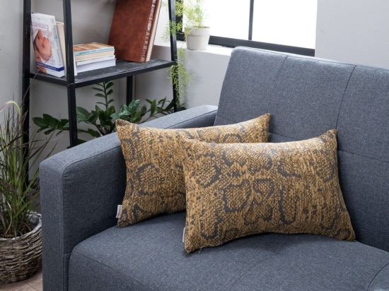 Μαξιλάρι Διακοσμητικό (Με Γέμιση) Malibu 08 Brown Teoran 30X50 Ακρυλικό,Βαμβάκι, Polyester
