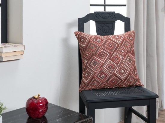 Μαξιλαροθήκη Διακοσμητική Santos 05 Terracotta Teoran 45X45 Ακρυλικό,Βαμβάκι, Polyester