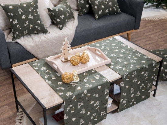 Τραβέρσα Χριστουγεννιάτικη Saxen 13 Green Teoran 40x160