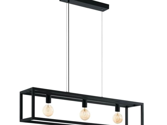 Φωτιστικό Οροφής Elswick 49564 Black Eglo Μέταλλο