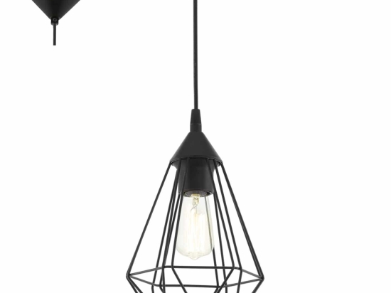Φωτιστικό Οροφής Tarbes 94187 Black Eglo Μέταλλο,Πολυπροπυλένιο