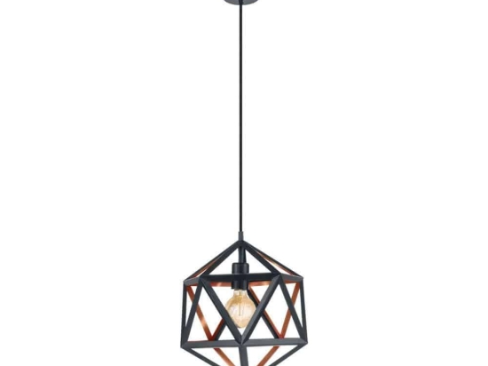 Φωτιστικό Οροφής Ø305 'Embleton 1 43348 Black-Copper Eglo Μέταλλο