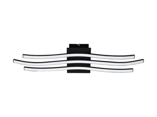Φωτιστικό Οροφής-Πλαφονιέρα Led Roncade 1 99321 3000K Black Eglo Αλουμίνιο, Πλαστικό
