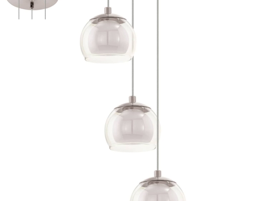 Φωτιστικό Οροφής Led Ascolese 94318 White Eglo Μέταλλο,Γυαλί