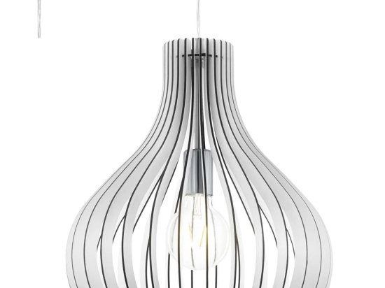 Φωτιστικό Οροφής Tindori 96257 White Eglo Μέταλλο,Ξύλο