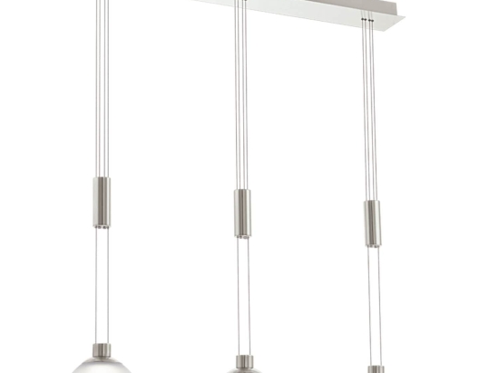 Φωτιστικό Οροφής Led Montefio 93468 Silver Eglo Μέταλλο,Γυαλί