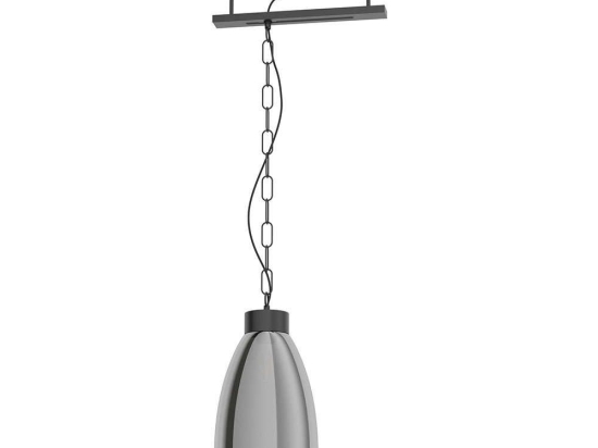 Φωτιστικό Οροφής-Ράγα 'Brickfield' 43394 Black-Clear Eglo Μέταλλο,Γυαλί