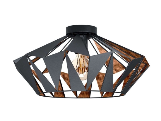 Φωτιστικό Οροφής-Πλαφονιέρα 'Carlton 6' 43399 Black-Copper Eglo Μέταλλο