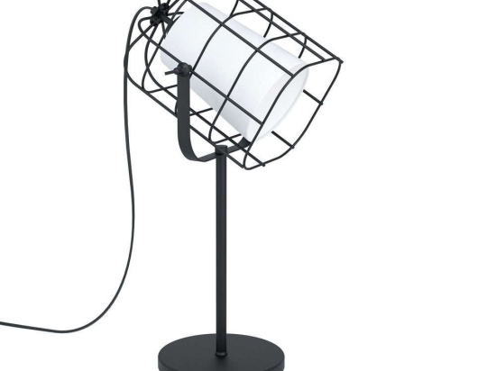 Φωτιστικό Επιτραπέζιο 'Bittams' 43421 Black-White Eglo Μέταλλο,Ύφασμα