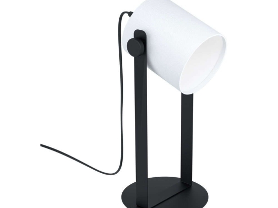 Φωτιστικό Επιτραπέζιο 'Hornwood 1' 43428 Black-White Eglo Μέταλλο,Ύφασμα