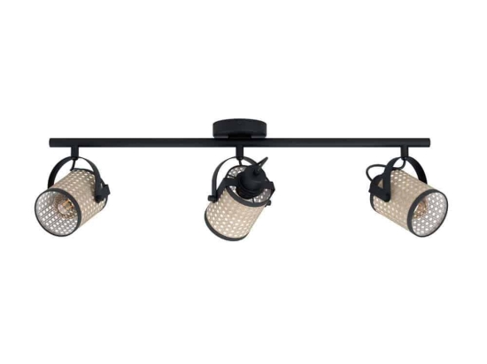 Φωτιστικό Οροφής-Σποτ LS3 'Ruscomb' 43495 Natural-Black Eglo Μέταλλο,Πλαστικό