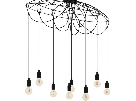 Φωτιστικό Οροφής-Πλαφονιέρα 'Hogsmill' 43322 Black Eglo Μέταλλο