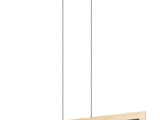 Φωτιστικό Οροφής-Ράγα Led Camacho 99293 3000K Black-Brown Eglo Μέταλλο,Ξύλο